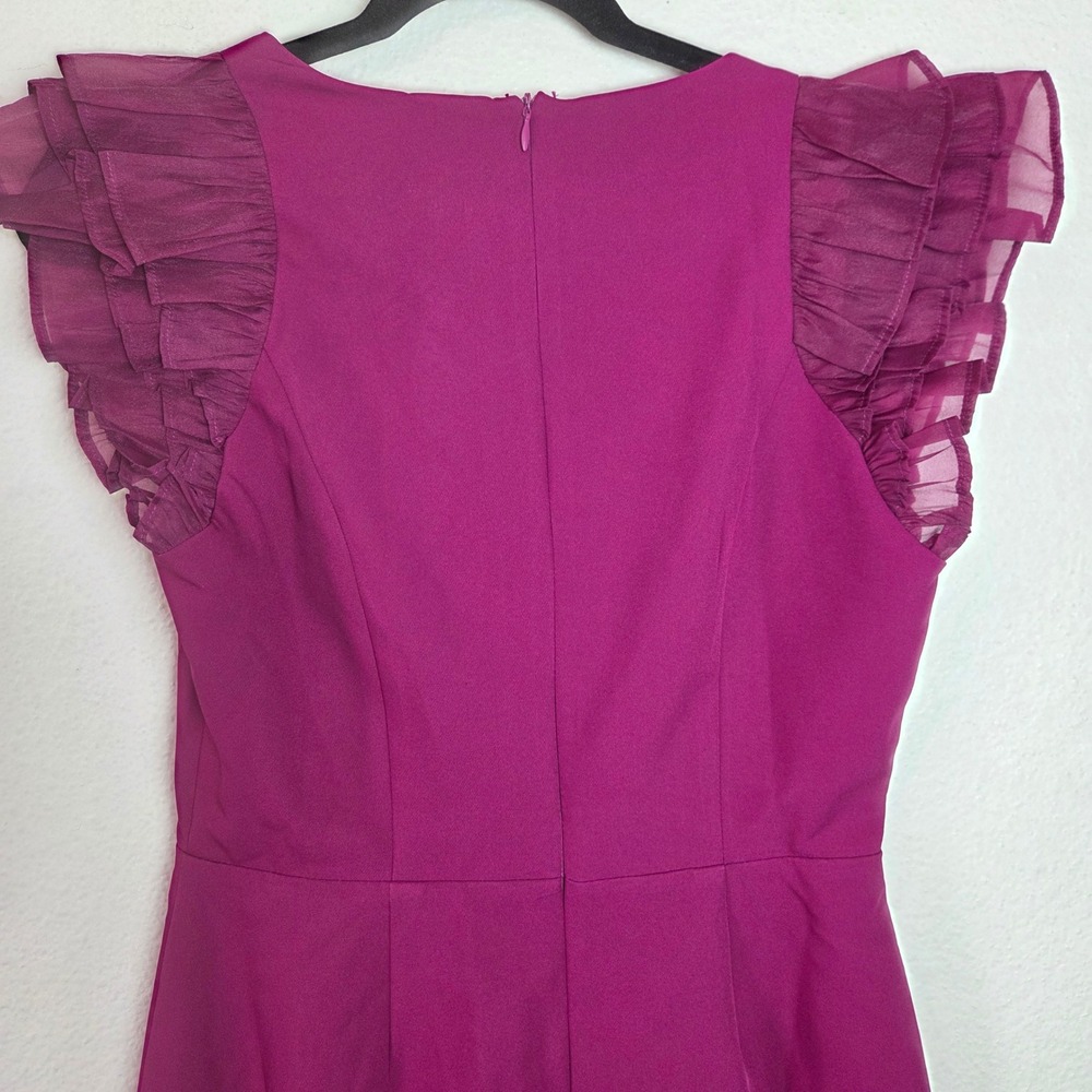 NWT Adelyn Rae Pink Ruffle Sleeve Mini Dress Square Neck Cocktail - Picture 4 of 9